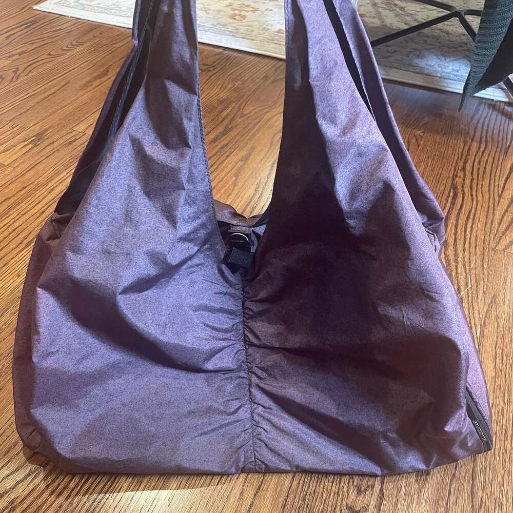 Mondetta Purple Nylon Shimmer Shoulder Bag Tote Travel Gym Bag